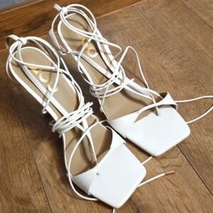 EGO White Strappy Heels